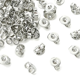 SHEGRACE Brass Earring Nuts, Friction Ear Nuts, Cadmium Free & Lead Free & Nickel Free