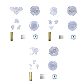 Kits de fabrication de carillons éoliens de bricolage, y compris les moules, des perles en plastique, Fil cristal, fil élastique, tubes de fer