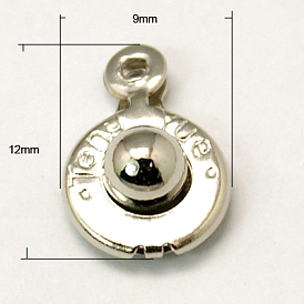 Mosquetones de hierro, 12x9x5 mm, agujero: 1 mm