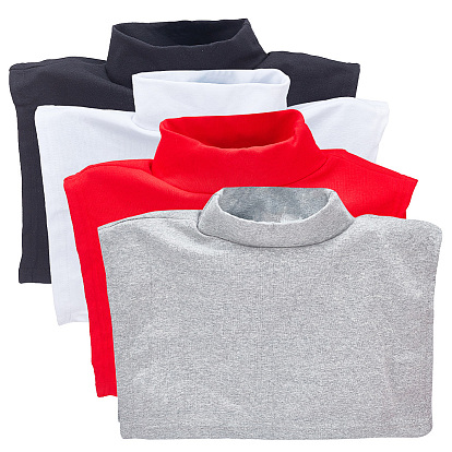 4 шт 4 цвета хлопок полуводолазка зимние накладные воротники, отделка декольте, шитье одежды, аксессуары для одежды diy