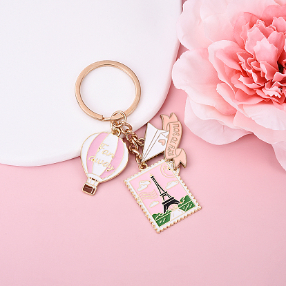 Брелок из эмалевого сплава, с железными разрезными брелоками, для брелка, кошелек, украшение для рюкзака