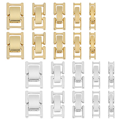 24Pcs 12 Styles Eco-Friendly Brass Watch Band Clasps, Long-Lasting Plated, Lead Free & Cadmium Free