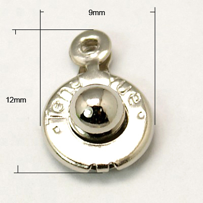 Mosquetones de hierro, 12x9x5 mm, agujero: 1 mm