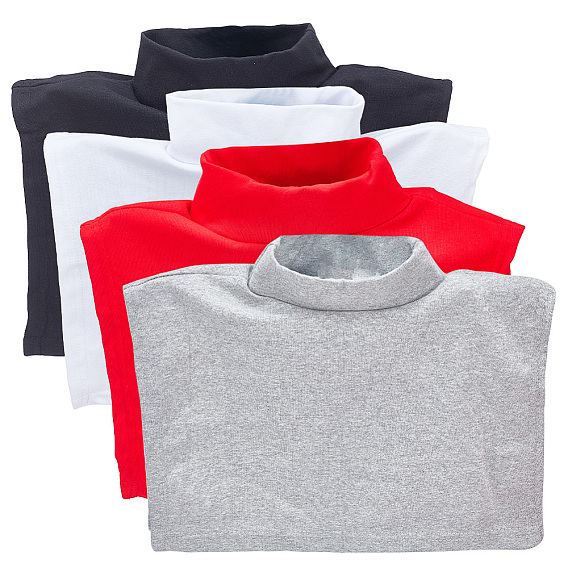 4 шт 4 цвета хлопок полуводолазка зимние накладные воротники, отделка декольте, шитье одежды, аксессуары для одежды diy