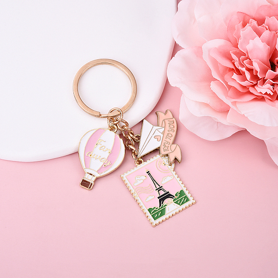 Брелок из эмалевого сплава, с железными разрезными брелоками, для брелка, кошелек, украшение для рюкзака