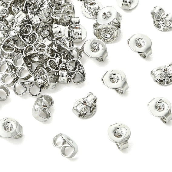 SHEGRACE Brass Earring Nuts, Friction Ear Nuts, Cadmium Free & Lead Free & Nickel Free