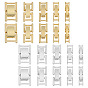 24Pcs 12 Styles Eco-Friendly Brass Watch Band Clasps, Long-Lasting Plated, Lead Free & Cadmium Free
