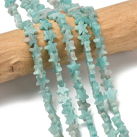 Природных амазонит бисер нитей, звезда
