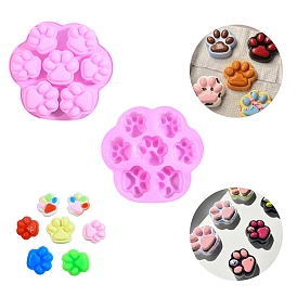 Proud DIY Pinch Mold 7-in-1 Multiple Specifications Cat Paw Print Fun Silicone Baking Jelly Supplementary Food Molds