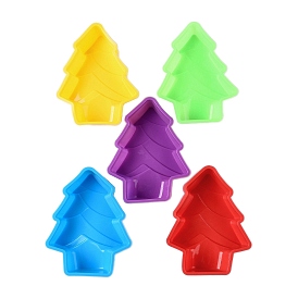 Árboles de Navidad molde de silicona de calidad alimentaria diy, moldes para pasteles (el color aleatorio no es necesariamente el color de la imagen)