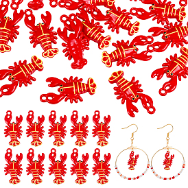 20 подвески из сплава шт., выпечка окрашены, омары-талисманы