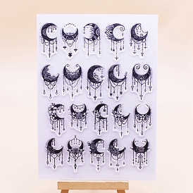 Moon Silicone Stamps, for DIY Scrapbooking, Photo Album Decorative, Cards Making