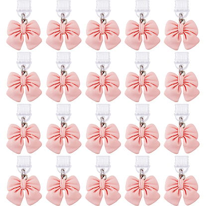 20шт пластиковые мобильные пылезащитные заглушки, с подвесками из эмали и сплава , бантом