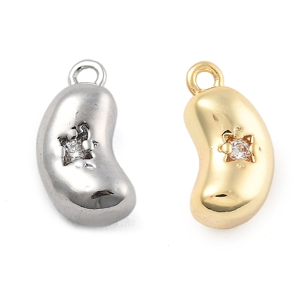 Латунные микро проложить кубического циркония подвески, без кадмия, без никеля и без свинца, бобовые прелести