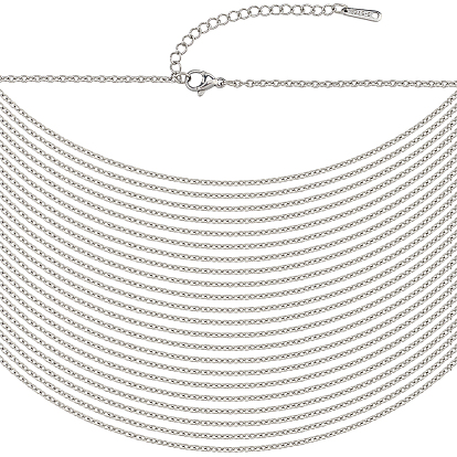 30 шт. 304 ожерелья из нержавеющей стали с цепочкой для мужчин и женщин