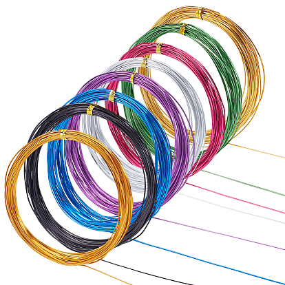 8 рулоны 8 цвета плоская алюминиевая проволока, для diy craft