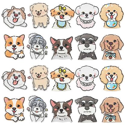 20шт 10 стили акриловые кабошоны, собака