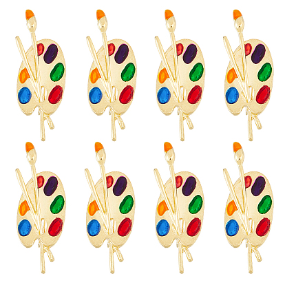 8Количество цветовых палитр и эмалевых значков с кисточкой, булавки из сплава для лацканов одежды рюкзака