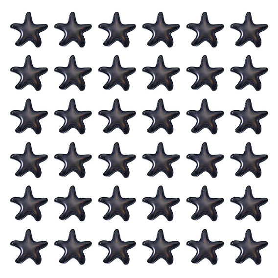 50шт стеклянные бусины, чувствительные к температуре бусины, меняющие цвет, звезда