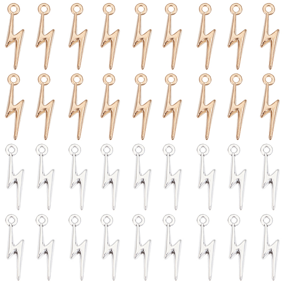 4наборы 2 подвески в виде молнии из цветного сплава