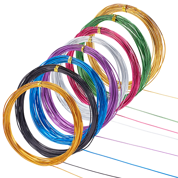 8 рулоны 8 цвета плоская алюминиевая проволока, для diy craft