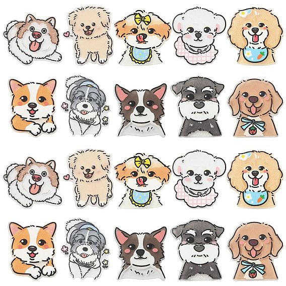 20шт 10 стили акриловые кабошоны, собака