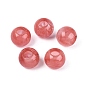 Вишневый кварц стеклянные бусы, гладкая рондель, бусины с большим отверстием