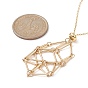Brass Braided Macrame Pouch Empty Stone Holder for Pendant Necklace Making, Nets Necklace Making