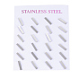 304 Stainless Steel Stud Earrings, Hypoallergenic Earrings, Rectangle