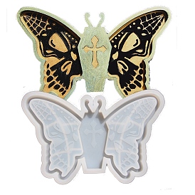 DIY Halloween Butterfly Jewelry Tray Silicone Molds, Resin Casting Molds, for UV Resin, Epoxy Resin Craft Making