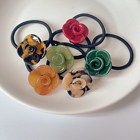 Chic and Elegant Rose Flower Headband with Acetic Acid, Gentle on Hair