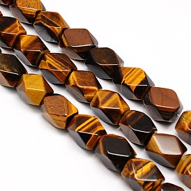Естественно тигровый глаз граненых ромб бисер пряди