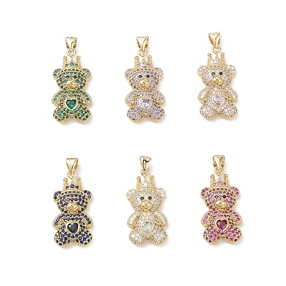 Латунные микро проложить кубического циркония подвески, без кадмия и без свинца, реальный 16 k позолоченный, нести прелести