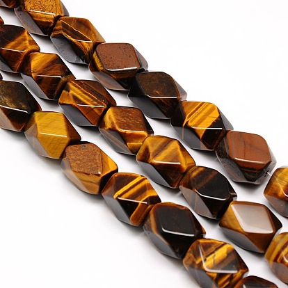 Естественно тигровый глаз граненых ромб бисер пряди