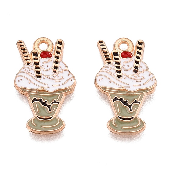 Подвески из эмали и сплава, золотой свет, без свинца и без кадмия, очарование мороженого