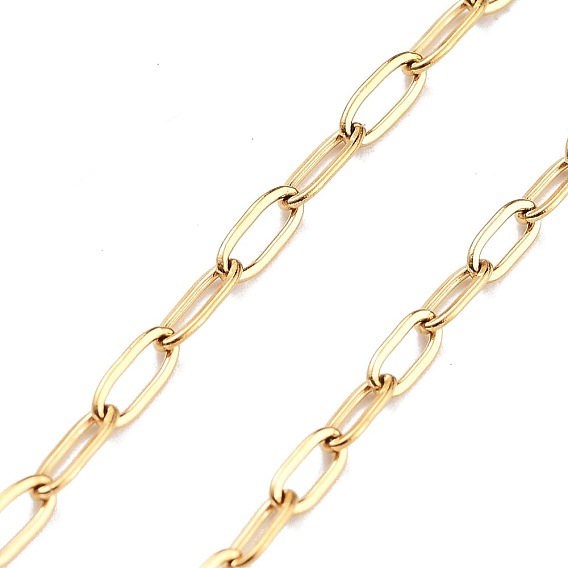 Вакуумное покрытие pvd 304 цепи из нержавеющей стали для скрепок, овальные