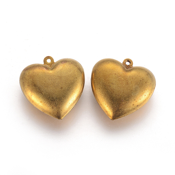 Латунные подвески, без свинца, без кадмия и без никеля, сердце