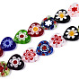 Handmade millefiori lampwork beads strands, сердце
