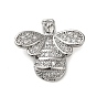 Brass Micro Pave Clear Cubic Zirconia Pendants