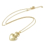 Heart Pendant Necklaces, Brass Cable Chain Necklaces