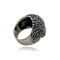 Titanium Seel Skull Finger Ring, Gothic Punk Jewelry for Men Women