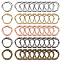 100Pcs 5 Colors Zinc Alloy Spring Gate Rings, Ring