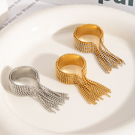 304 из нержавеющей стали манжеты кольца, кольца с кисточками для женщин