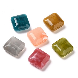 Transparent Acrylic Beads, Square