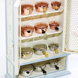 Mini casseroles en alliage, ornements miniatures, accessoires de maison de poupée micro paysage, faire semblant de décorations d'accessoires