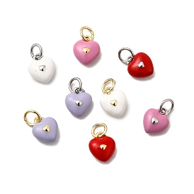 Латунь эмаль прелести, долговечный, без свинца и без кадмия, с целью перехода в кольце, шарма сердца, стойки покрытие