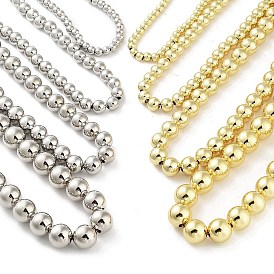 Brass Beaded Necklaces, Long-Lasting Plated, Cadmium Free & Lead Free