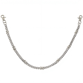 1Ремни из сплава с витой цепью для брюк, Сплав с застежками когтя омара