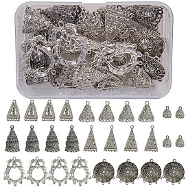 DIY Earring Findings, Alloy Pendant Bail, with Tibetan Style Alloy Chandelier Components Links