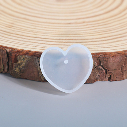 Heart Food Grade Silicone Pendant Molds, Resin Casting Molds, for UV Resin, Epoxy Resin Craft Making